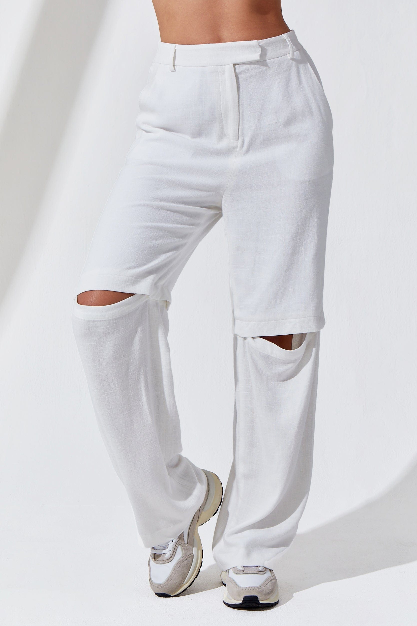 Essential Linen Pant - White